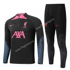 (S-3XL) 2023-2024 Liverpool Black Thailand Soccer Tracksuit-GDP