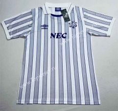 Retro Version 88-90 Everton Away Gray&White Thailand Soccer Jersey AAA-7568