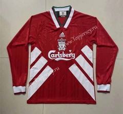 Retro Version 93-95 Liverpool Home Red LS Thailand Soccer Jersey AAA-811