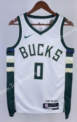 2023 Milwaukee Bucks Home White #0 NBA Jersey-311