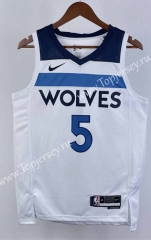 2023 Minnesota Timberwolves Home White #5 NBA Jersey-311