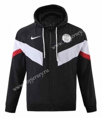 2023-2024 Paris SG Black Thailand Trench Coats With Hat-518