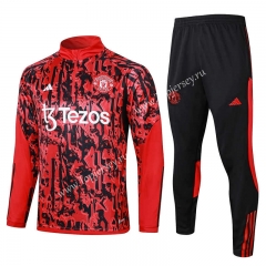 2023-2024 Manchester United Red Thailand Soccer Tracksuit-815