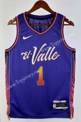2024 City Edition Phoenix Suns Purple #1 NBA Jersey-311