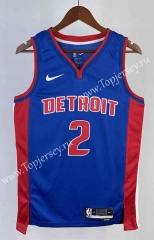 2023 Detroit Pistons Away Blue #2 NBA Jersey-311