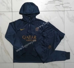 2023-2024 Paris SG Royal Blue Thailand Soccer Tracksuit With Hat -815
