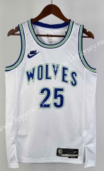 2024 City Edition Minnesota Timberwolves White #25 NBA Jersey-311