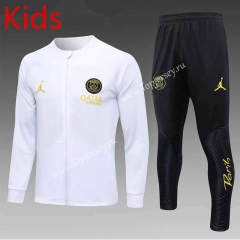 2023-2024 Paris SG White Kids/Youth Soccer Jacket Unifrom-815