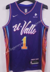 2024 City Edition Phoenix Suns Purple #1 NBA Jersey-1380