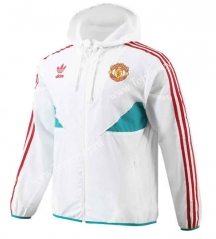 2023-2024 Manchester United White Thailand Trench Coats With Hat-518
