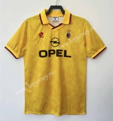Retro Version 95-96 AC Milan 2nd Away Yellow Thailand Soccer Jersey AAA-811