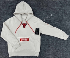 Kids/Youth Chicago Bulls White Tracksuit Top With Hat-LH