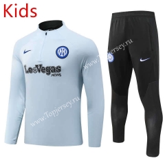 2023-2024 Inter Milan Light  Blue Kids/Youth Tracksuit -GDP