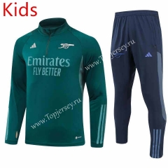 2023-2024 Arsenal Green Kids/Youth Soccer Tracksuit -GDP