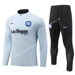 (S-3XL) 2023-2024 Inter Milan Light Blue Thailand Soccer Tracksuit-GDP