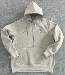 2023-2024 Al-Nassr FC Light Gray Thailand Soccer Tracksuit Top With Hat-LH
