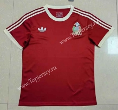 (S-4XL) Retro Version Mexico Red Thailand Soccer Jersey AAA-818