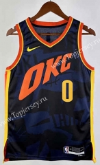 2024 City Edition Oklahoma City Thunder Royal Blue #0 NBA Jersey-311