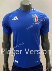 Player Version 2024 European Cup Italy Home Blue Thailand Soccer Jersey AAA-518