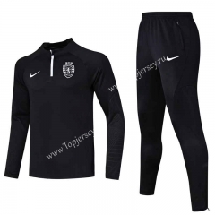 2023-2024 Sporting Clube de Portugal Black Thailand Soccer Tracksuit-HR