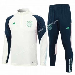 2023-2024 Ajax Beige Thailand Soccer Tracksuit-815