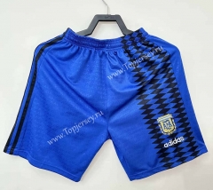 Retro Version 1994 Argentina Away Blue Thailand Soccer Shorts-811