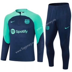 2023-2024 Barcelona Royal Blue Thailand Soccer Tracksuit-411