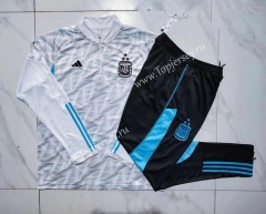 2023-2024 Argentina White Thailand Soccer Tracksuit -815