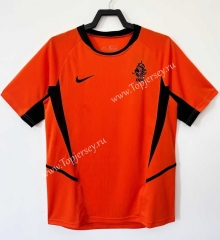 Retro Version 2002 Netherlands Home Orange Thailand Soccer Jersey AAA-811