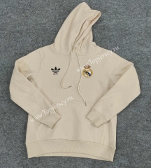 (S-3XL) 2023-2024 Real Madrid Light Yellow Thailand Soccer Tracksuit Top-CS