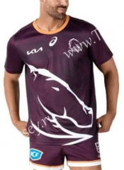 2024 Mustang Maroon Thailand Training Rugby Shirt