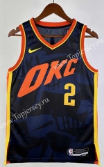 2024 City Edition Oklahoma City Thunder Royal Blue #2 NBA Jersey-311