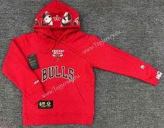 Kids/Youth Chicago Bulls Red Tracksuit Top With Hat-LH