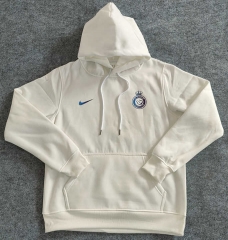 2023-2024 Al-Nassr FC White Thailand Soccer Tracksuit Top With Hat-LH