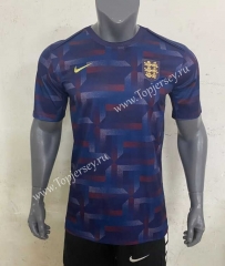 2024-2025 England Royal Blue Thailand Training Soccer Jersey AAA-416