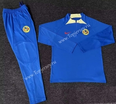 2023-2024 Club América Blue Thailand Soccer Tracksuit-HR