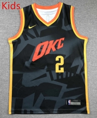 2024 City Edition Oklahoma City Thunder Gray #2 Kids NBA Jersey-1380
