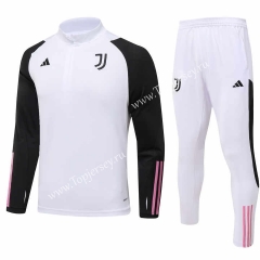(S-3XL)2023-2024 Juventus White Thailand Soccer Tracksuit-GDP