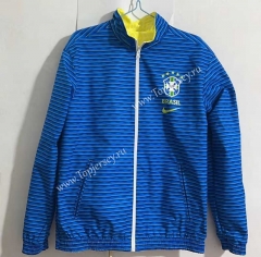 (S-3XL) 2024-2025 Brazil Blue Double-Sided Wear Trench Coats-0255