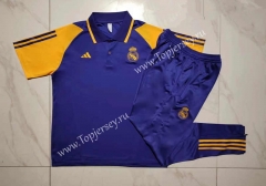 2023-2024 Real Madrid Purple Thailand Polo Uniform-815