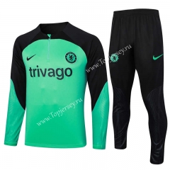 2023-2024 Chelsea Light Green Thailand Soccer Tracksuit-815