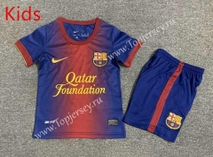 Retro Version 12-13 Barcelona Home Red&Blue Kid/Youth Soccer Uniform-7809