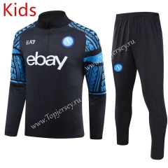 2023-2024 Napoli Royal Blue Kids/Youth Soccer Tracksuit-815