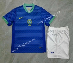 2024-2025 Brazil Away Blue Soccer Uniform-3454