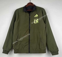 (S-3XL) 2024-2025 Los Angeles FC Black&Green Yellow Line Double-Sided Wear Thailand Trench Coats-0255