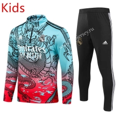 2023-2024 Special Version Real Madrid Green Kids/Youth Soccer Tracksuit-815