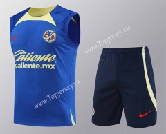 2024-2025 Club America Blue Thailand Soccer Vest Uniform-418