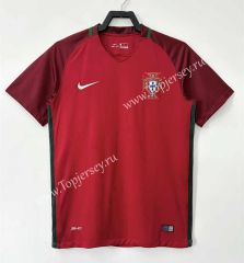 Retro Version 2006 Portugal Home Red Thailand Soccer Jersey AAA-811