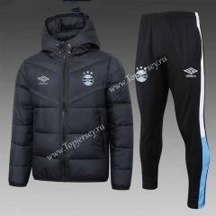 2023-2024 Grêmio FBPA Black Thailand Soccer Cotton Coat Uniform With Hat-815