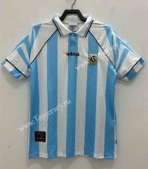 Retro Version 96-97 Argentina Home Blue&White Thailand Soccer Jersey AAA-811